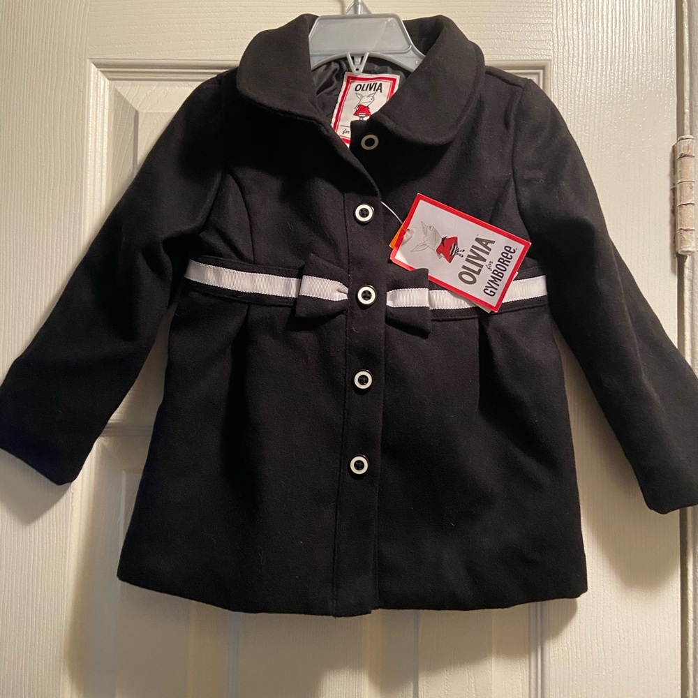 NWT Gymboree black pea coat size 2/3